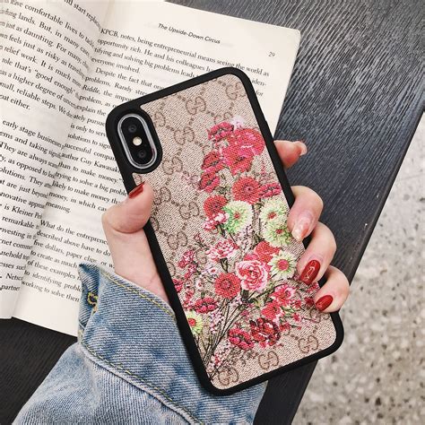 gucci phone case with flowers|Gucci cell phone case.